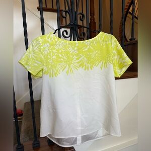 Floral‎ Yellow and White Women's Top